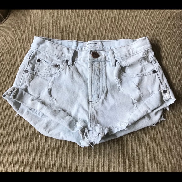One Teaspoon Bandit Denim Jean Cut Off Shorts 25 - Picture 2 of 5